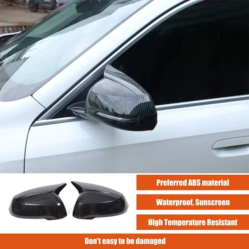 For BMW X1 iX1 U11 2023-2024 ABS Carbon Fiber Car Styling Car Exterior Mirror Cover Sticker Car Accessories 2Pcs LHD