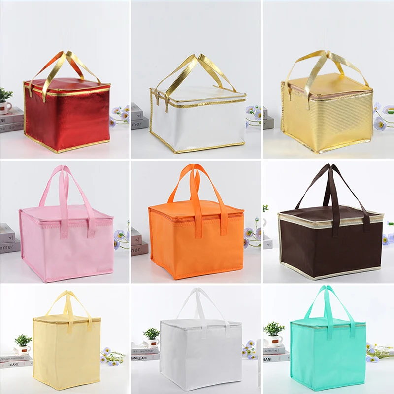 Cake Thermal Insulated Bag Waterproof Cooler Handbag Portable Pastry Food Picnic Drink Beer Wine Container Camping Tin Foil Bags