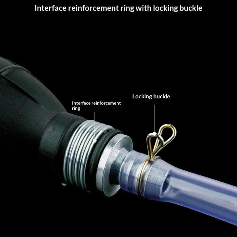 Handy Manual Gas Oil Pump with 2M Hose Durable Hand Straw Pump for Car Motorcycle Lawn Mower Fuel Transfer