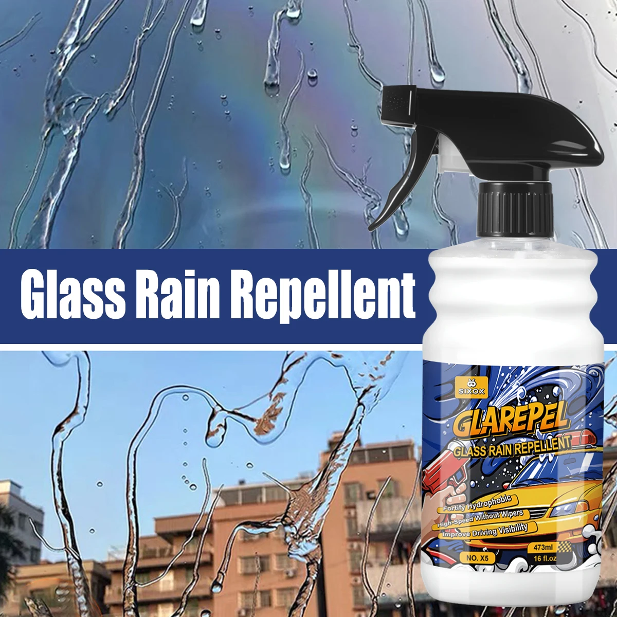 

Антидождевой спрей для автомобильного стекла — водонепроницаемое покрытие для лобового стекла и очиститель от дождя для четкой видимости