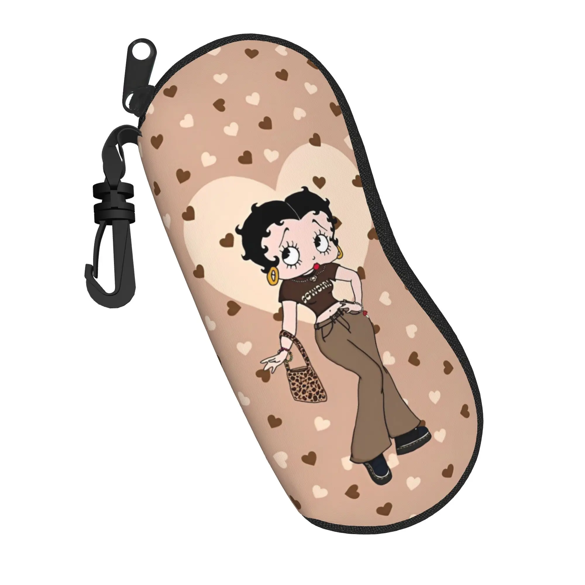 B-Bettyes Boopes Glasses Case Men Women Student Zipper  Glasses Storage Box Protector Glasses Box