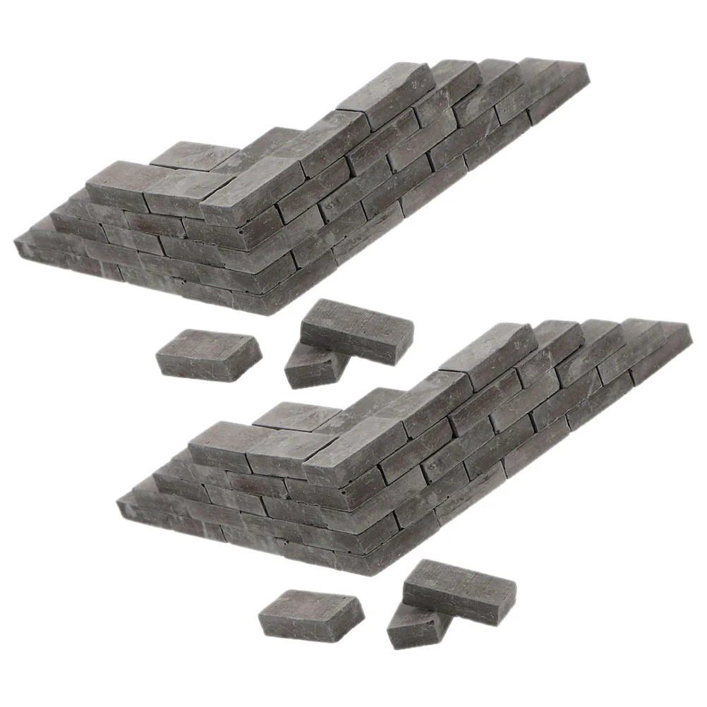 100 Pcs Micro Landscape Bricks Miniatures Ornament Architectural Model Models Clay Sand Table