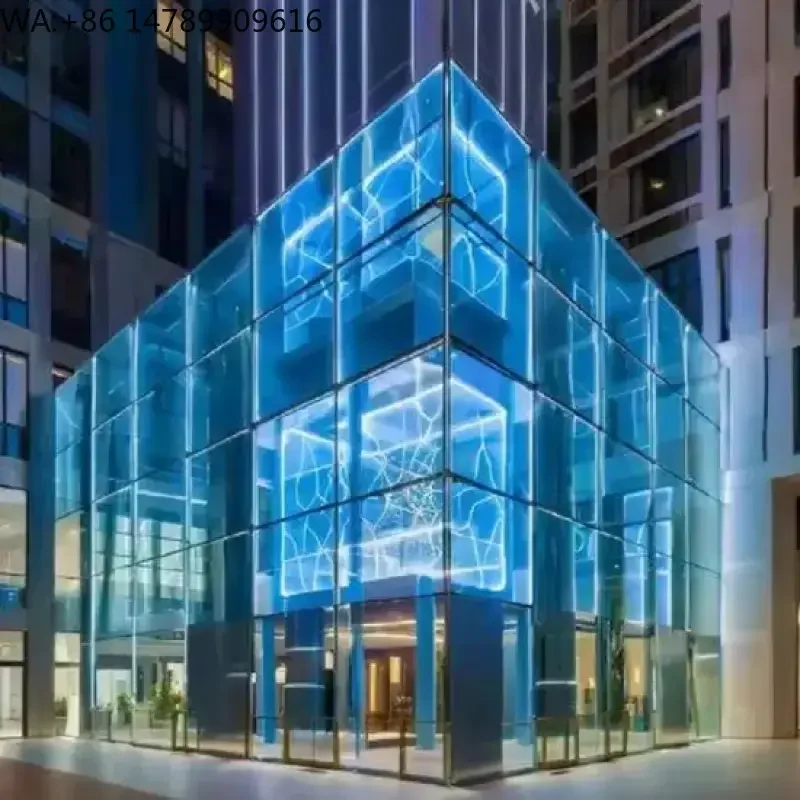 

LED Flying Carpet DisplayTransparent Adhesive Glass Window Sticky Flexible Crystal Film Screen Advertising Digital Display Flexi