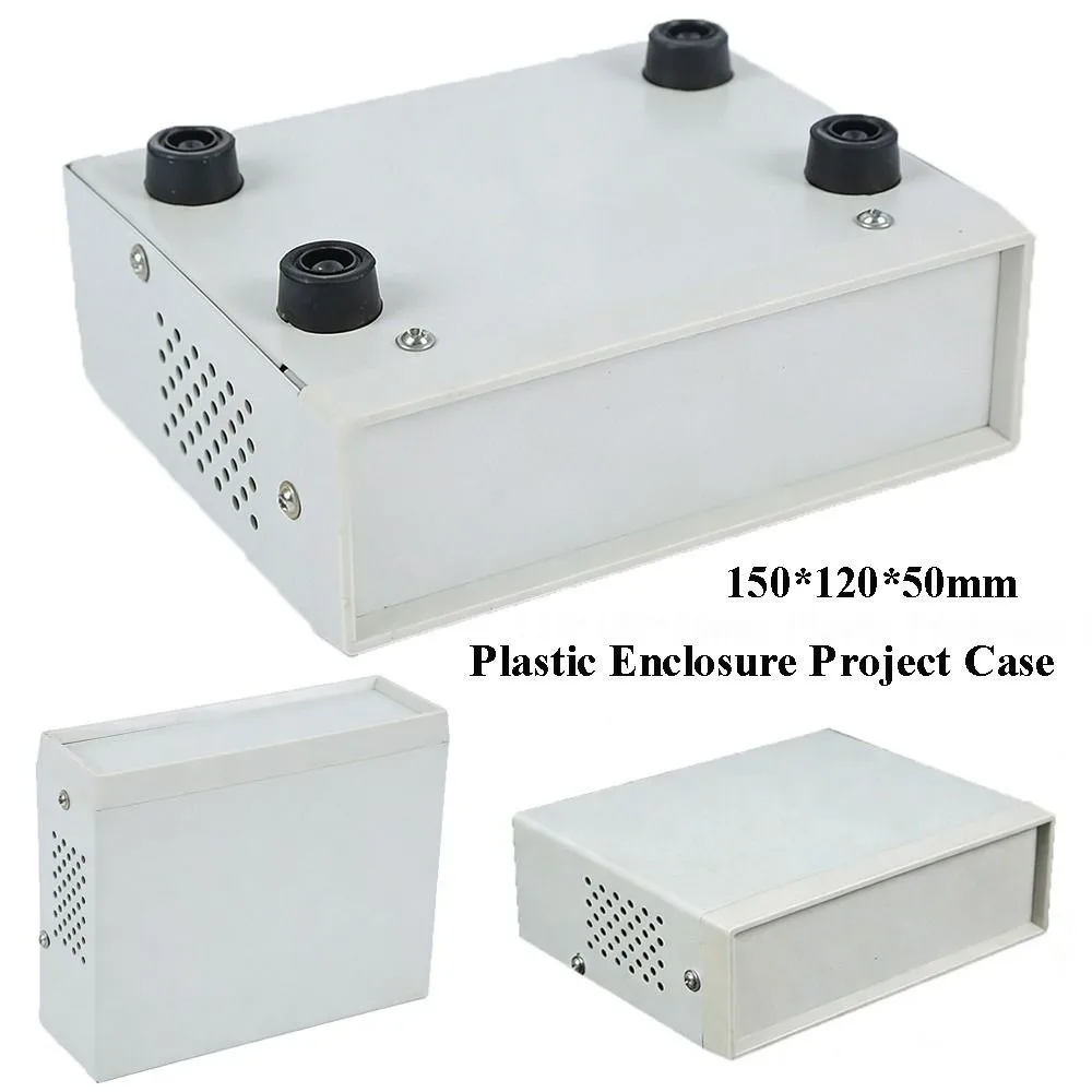 New Grey 150*120*50mm Enclosure Project Case Plastic&Iron Grey DIY Junction Box Electronics Enclosure Box