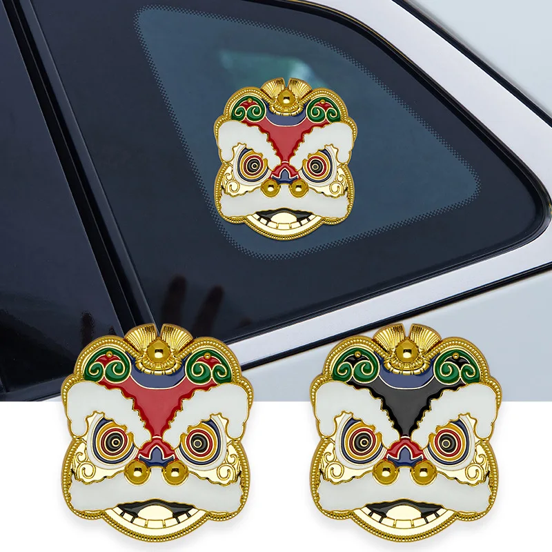 Car stickers, personalized car body scratch stickers, Chinese style lion dance decorative car stickers on the side