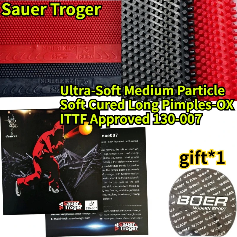 Table Tennis Rubber Anti Spin - OX ロングピンプルズ卓球ラバー スーパーソフト 中粒子 ザウアー トロガー
