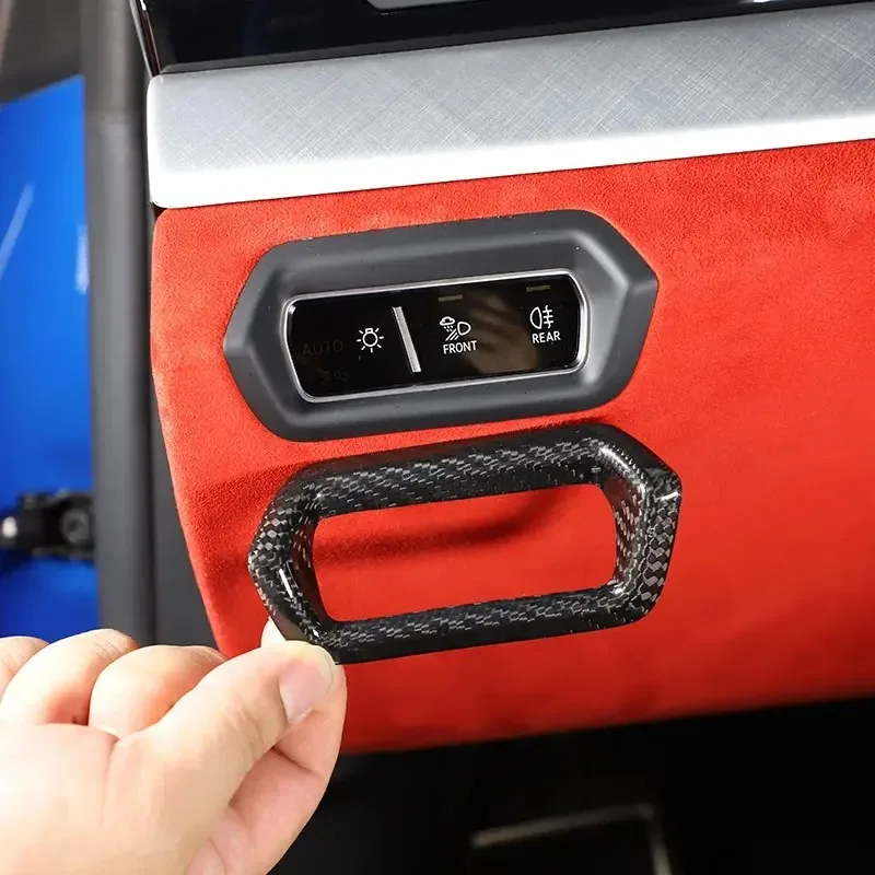 

Для Lamborghini URUS 2018-2023: Накладка на панель управления фарами из настоящего карбона, аксессуары для интерьера автомобиля