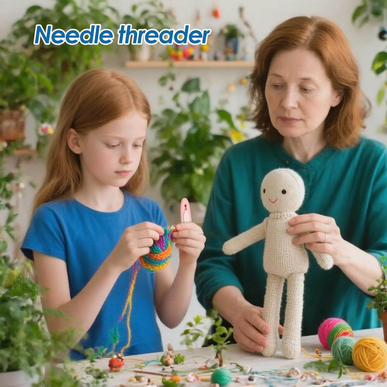 

Needle Threaders For Hand Sewing 2-in-1 Needle Threader Seam Ripper Tool Quick Threading Accessories Supplies Removal Tool For