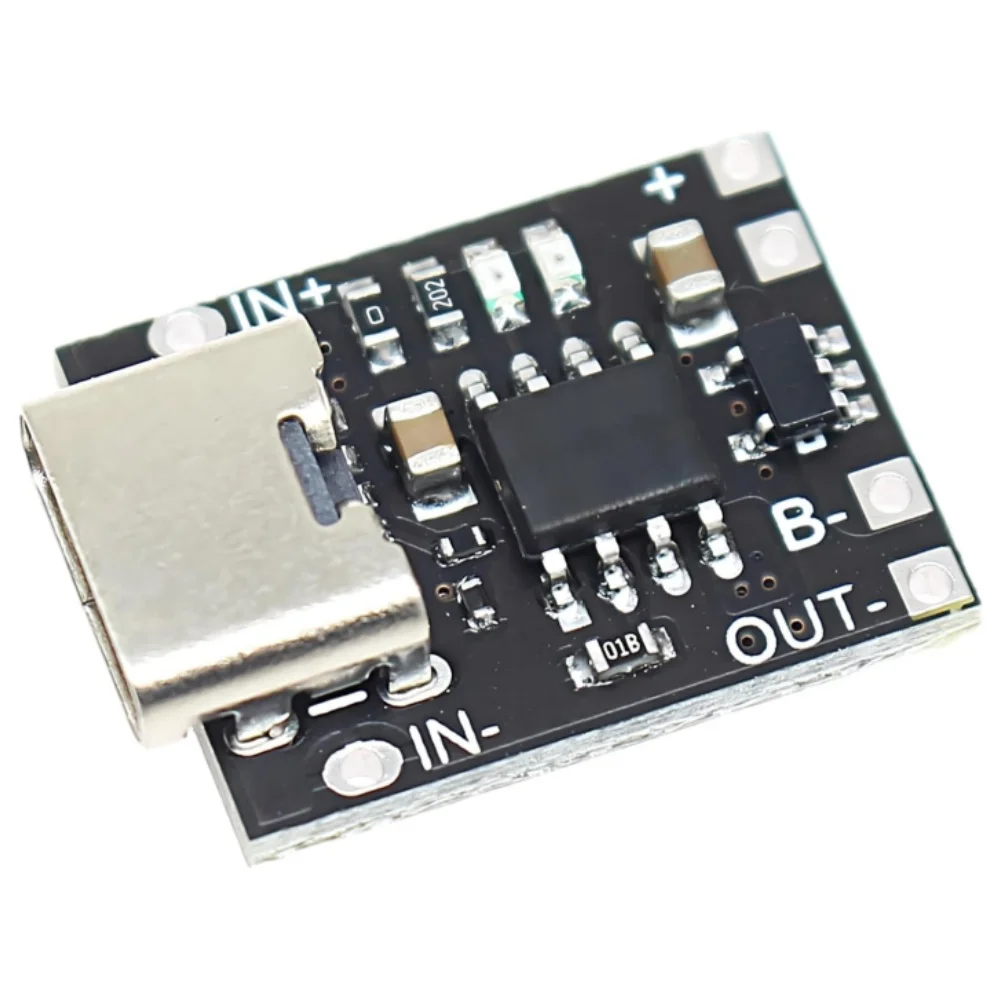 2-10PCS Smallest Lithium Battery Charging Panel 1A Ternary Lithium Battery 3.7V4.2V Charger Module Type-C With Protection Board