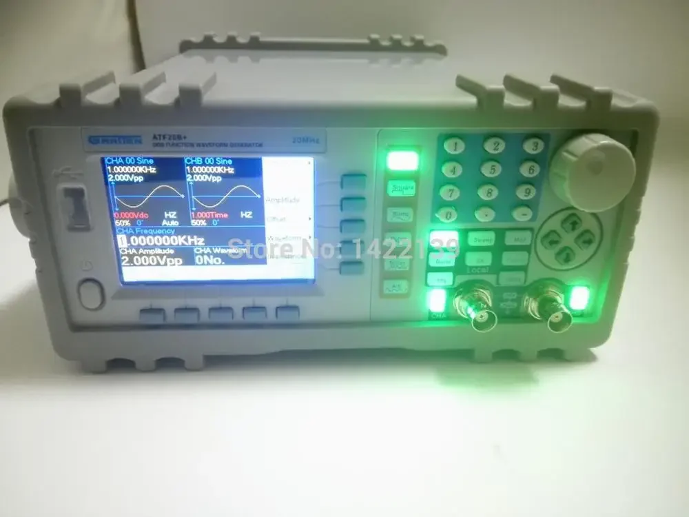 Gerador de sinal de função DDS de canal duplo ATF20B + 20MHz 100MSa/s