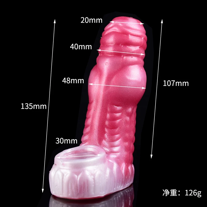 FRKO Penis Sleeve With Dog Knot Cock Enlargement Silicone Sex Toys For Men Prevent Foreskin Fantasy Adult Products