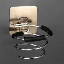 Spiral Wall Mounted Hair Dryer Storage Organizer Rack Holder Hanger Using In Bathroom Salon Stylist Tool Drier Organizer