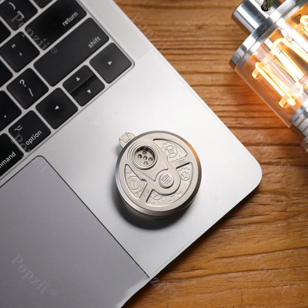 CHAOTING Revolver EDC Rvs Mechanische Ratel Munt Stress Relief Speelgoed DingDing Coin Fidget Spinner Fidgeting Speelgoed