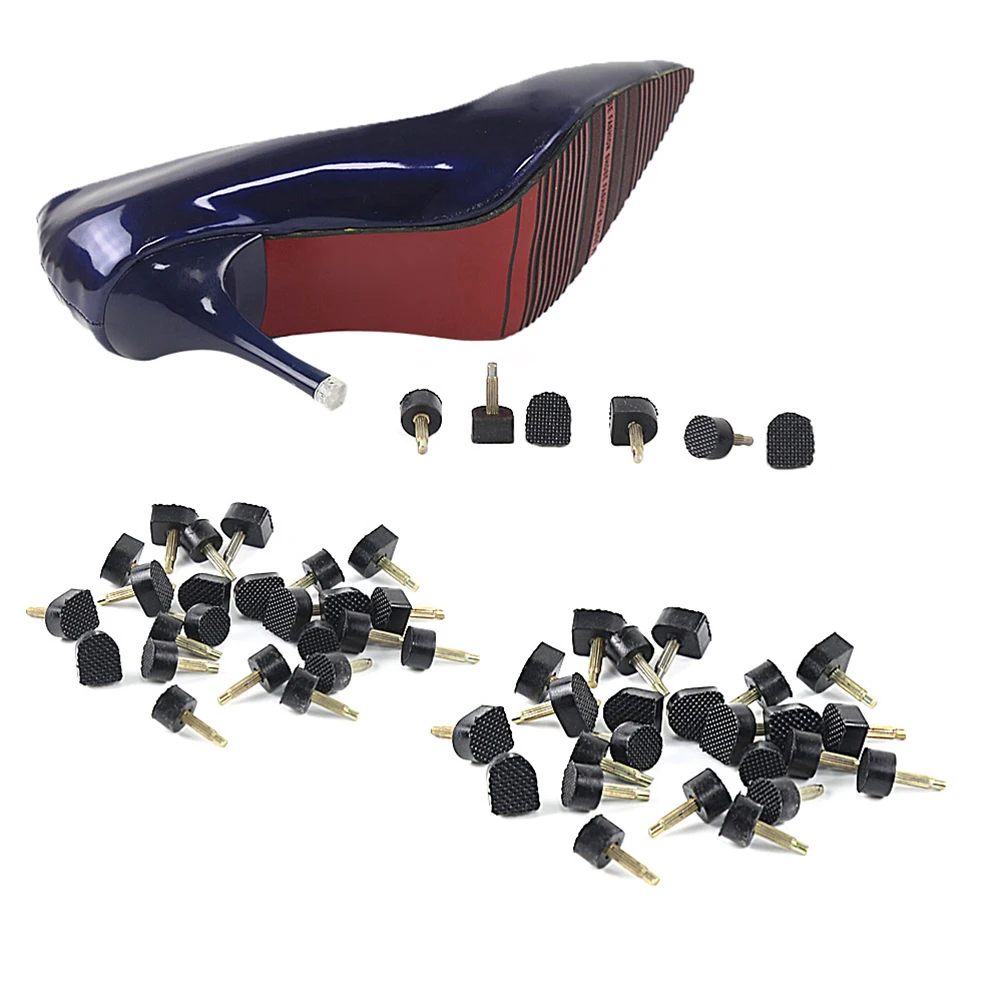 

30 Pairs Heel Replacement Dowels 25x1 05cm 1 1x1cm 1x0 9cm U Shape 1x1cm O Shape 1 8cm Metal Pins TPU Iron Durable Anti Slip