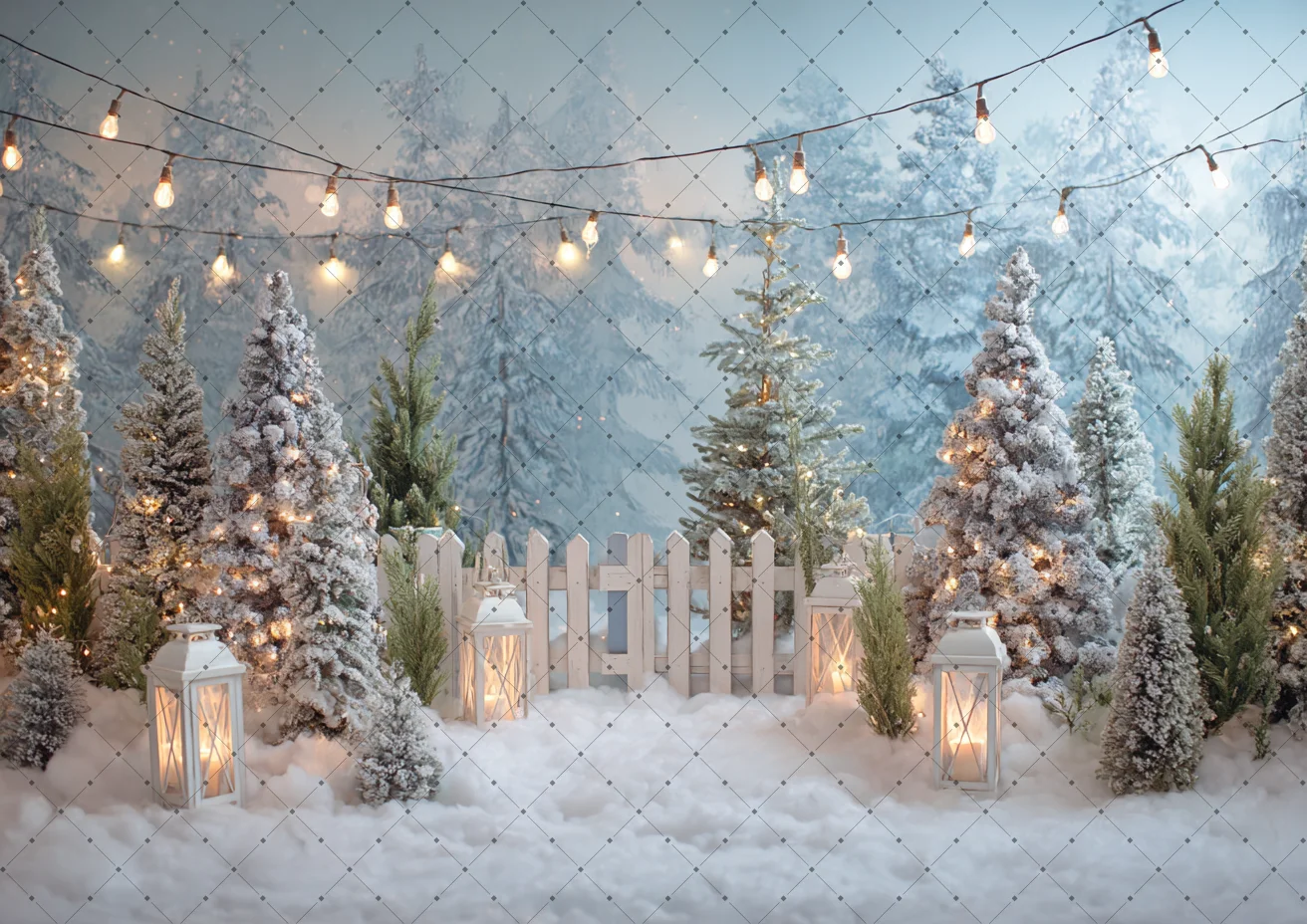 Winter Snow Pine Forest Backdr - Photography Lighting White Background recension och pris
