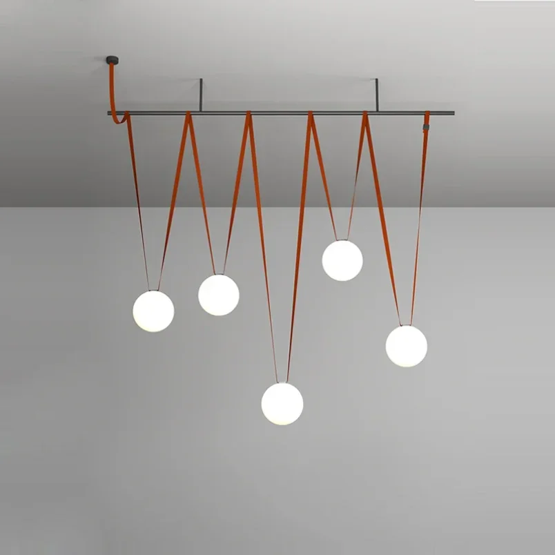 Modern LED 2024 New Design DIY Artistic Belt Pendant Light Chandelier Lamparas De Techo Suspension Luminaire Lampen For Living R