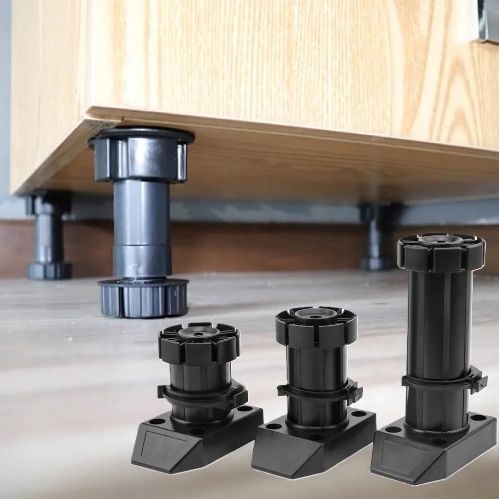 12Pcs Heavy Plastic Kitchen Cabinet Levelers With Toekick Clips