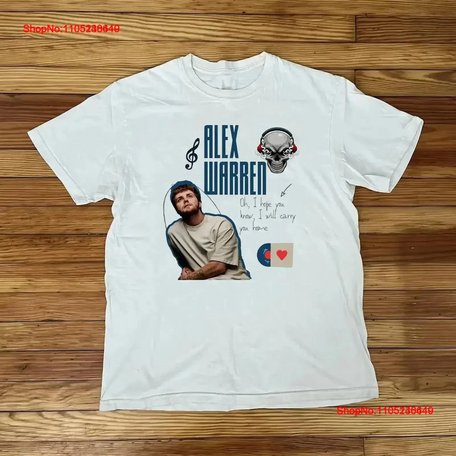 RARE Alex Warren White Cotton All size S 5XL For Fans T shirt HRB326 vintage Washed Slightly Comfortable Stretched vintage