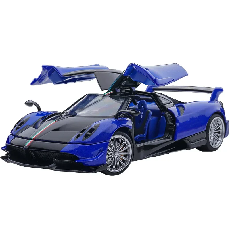 JKM 1:32 Pagani Huayra Roadster BC Sports Car Simulation Diecast Metal Alloy Model Car Sound Light Collection Kids Toy Gifts