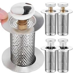 Filtro di scarico a pavimento in acciaio inossidabile tappo per lavabo tappo per lavabo con nucleo di rimbalzo Pop-Up raccoglitore per capelli filtro per doccia filtro Anti odore