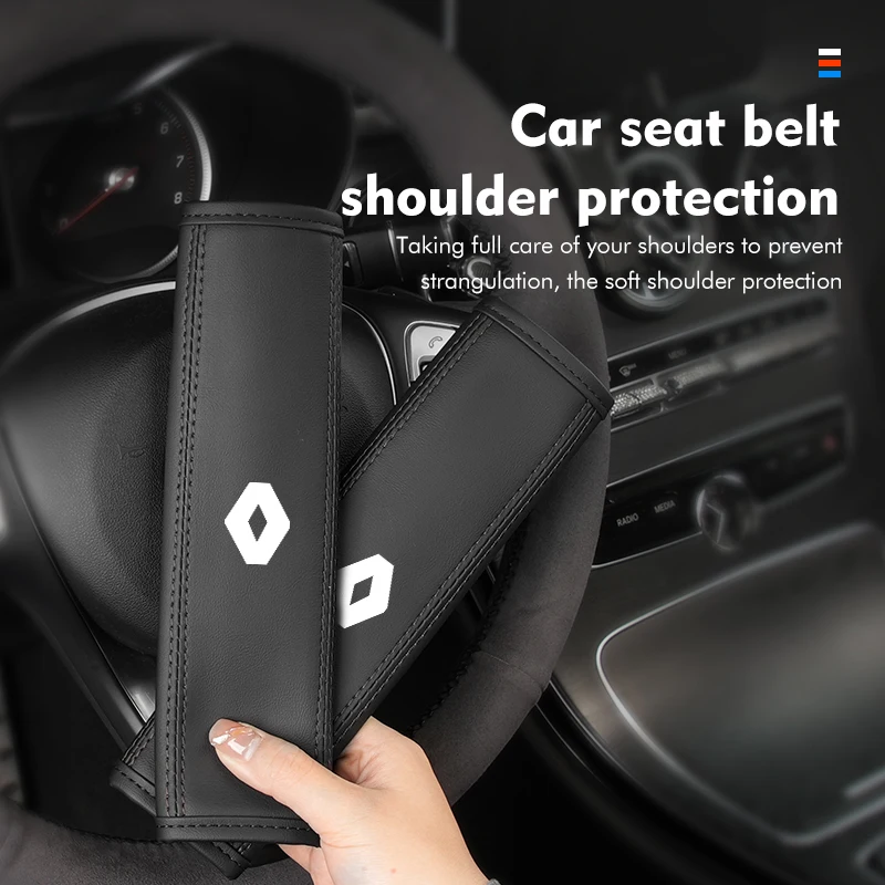 Car Seat Belt Shoulder Cover Protection Pad Auto Accessories For Renaul Clio 3 4 Captur Sparco Megane 4 2 3 Trafic Logan