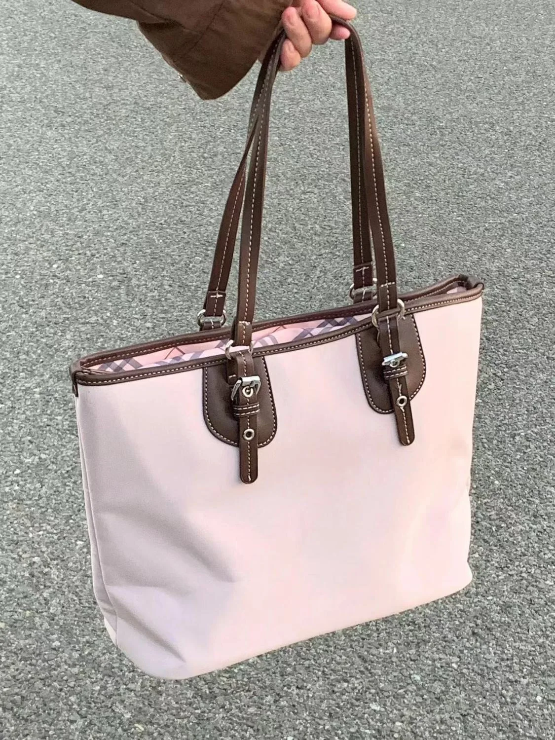 

Large Capaci Canvas Handbag Women's New Simple Sle Casual Versatile Single oulder Underarm Tote Bag Quali Texture