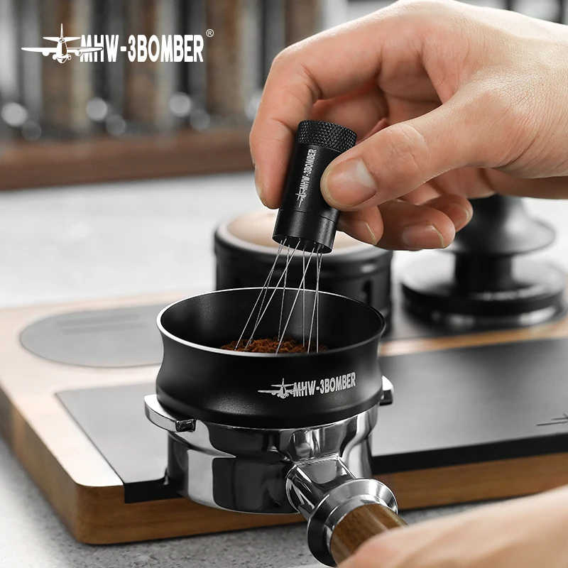 

MHW-3BOMBER Magnetic Dosing Funnel with 10 Magnets Espresso Dosing Ring Fit 58mm Portafilter Professional Barista Accessories