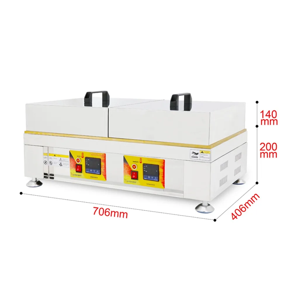 

Commercial Double Head Pancake Maker Machine Souffle Maker Automatic Multifunctional Souffle Waffle Making Machine