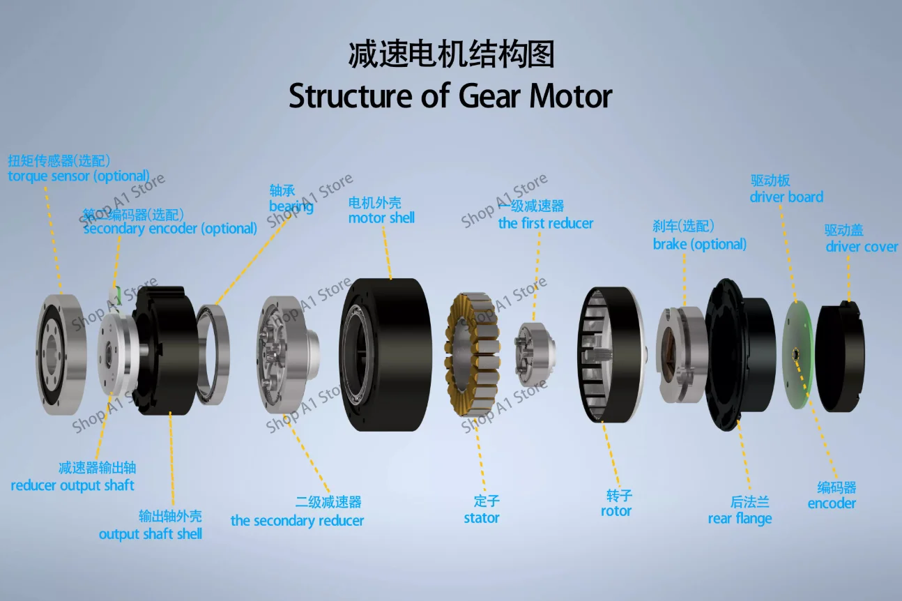 GIM6010-8 miniature planetary deceleration motor robot exoskeleton mechanical dog joint drive control motor