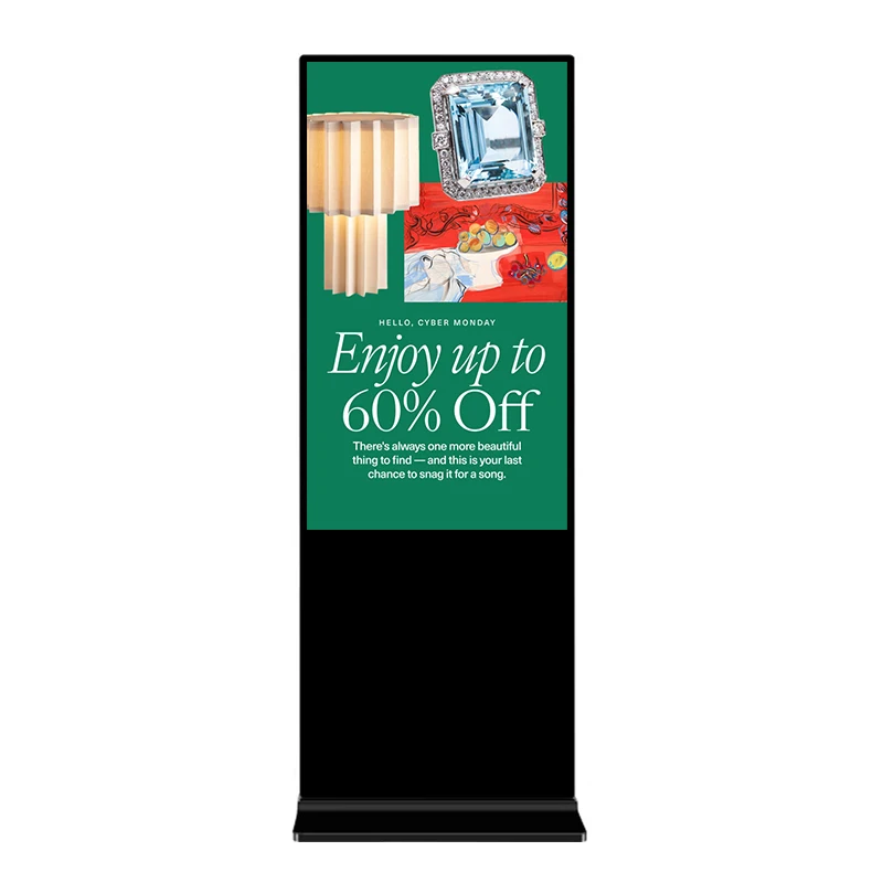 

55 Inch IPS Smart Digital Signage Kiosk Floor Standing Touchscreen Display for Indoor Advertising