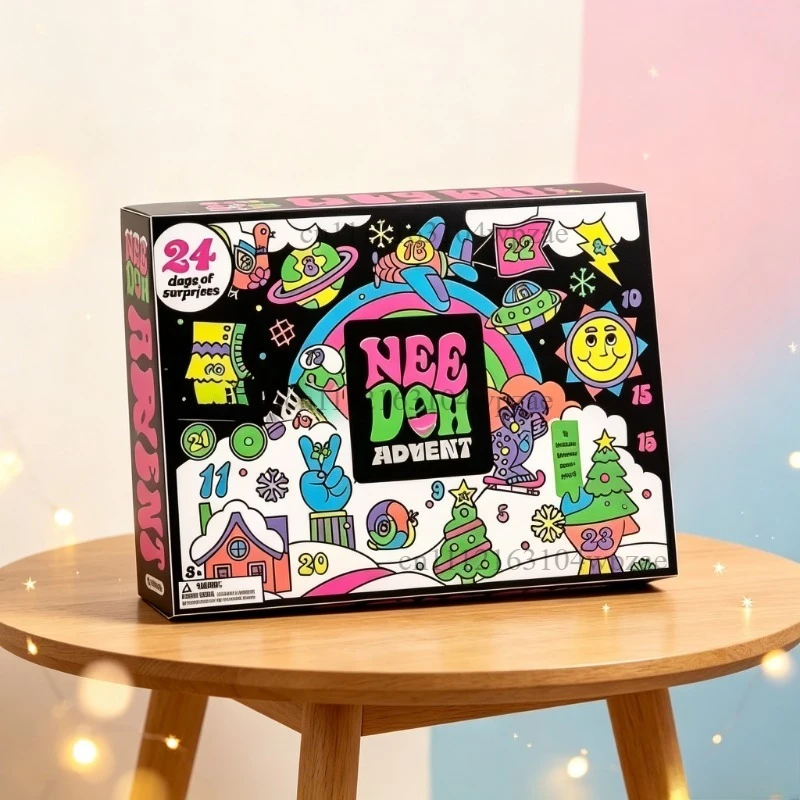 2026 NeeDoh Adventskalender Geschenk für Kinder 24 Tage 3D PVC-Puppen Countdown Weihnachten 2026 Neujahr Überraschungsgeschenke – Detail 1
