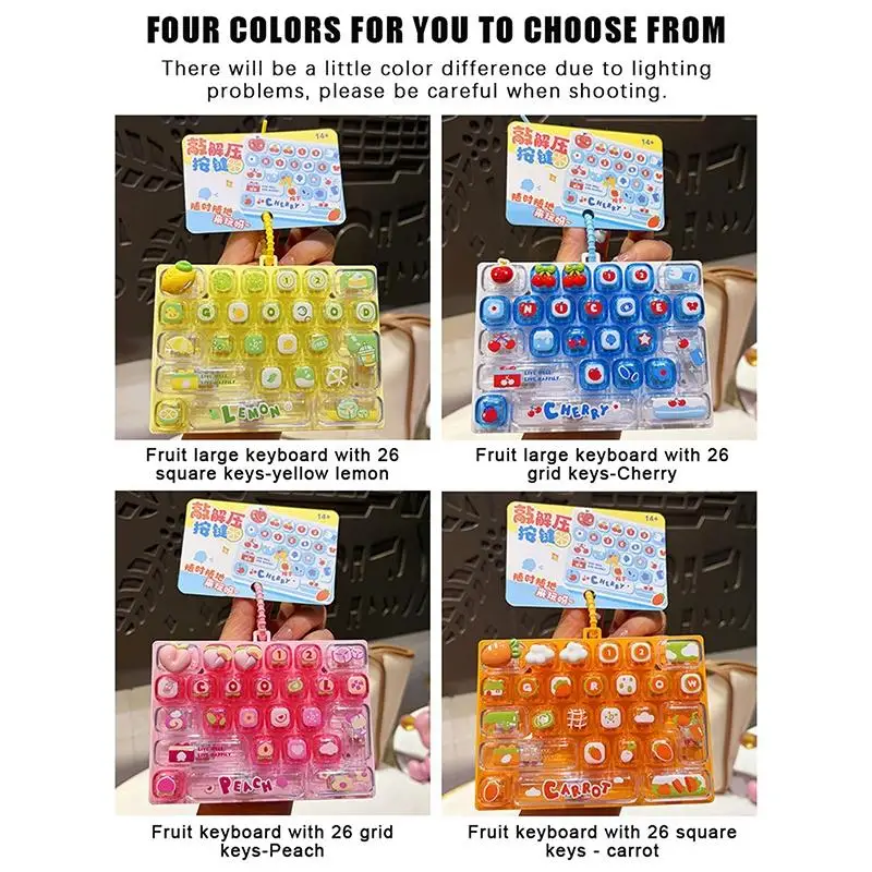 Niedliche Kawaii 3D-Cartoon-Tastenkappen mit Kirsch- und Pfirsich-Motiven und Soft-Touch-Oberfläche, perfekt für die Dekoration mechanischer Gaming-Tastaturen. – Detail 4