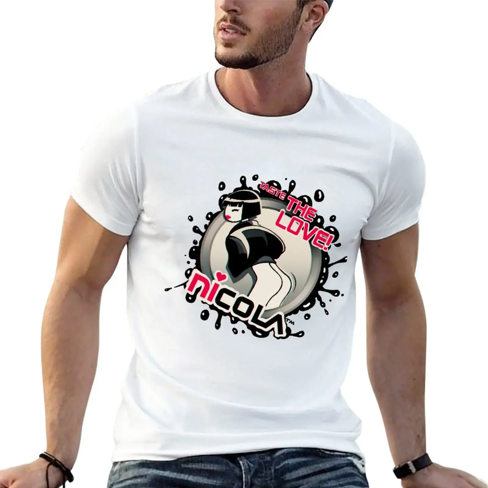 NICOLA, taste the LOVE! savor the LOVE! T-Shirt vintage blue archive custom shirt blacks Men's t-shirt