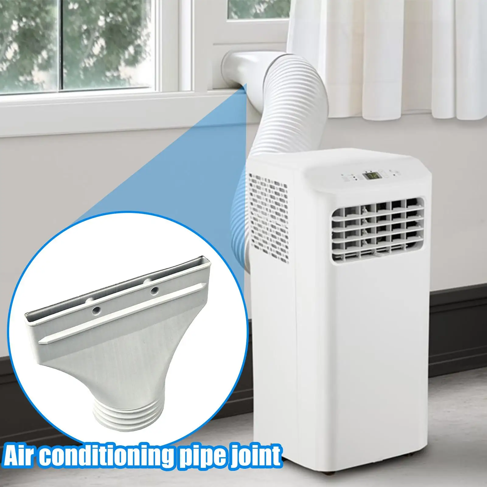 Portable Ac Hose coupler Portable Ac Exhaust Hose Connector Tube Vent Kit Seal Connection Duct for Air Conditioners, Range Hoods