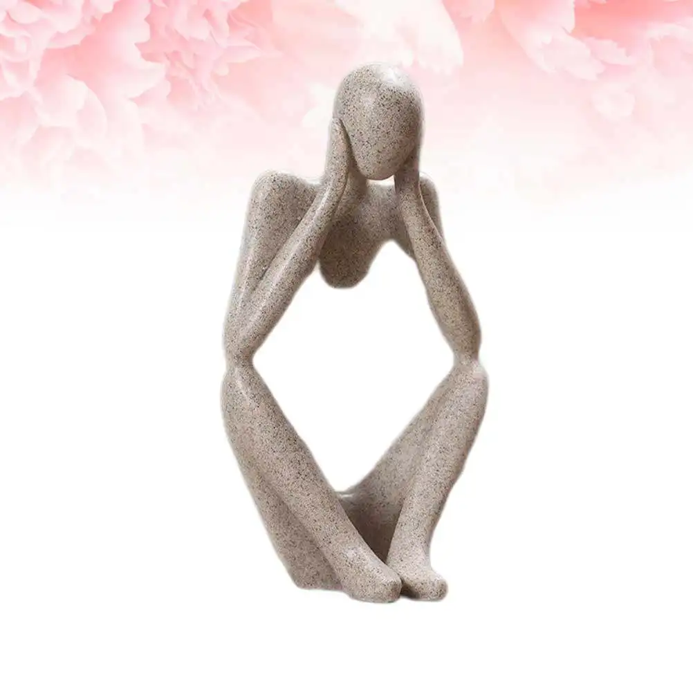 Resin Abstract Figure Ornament High Intensity Craftsmanship Chic Home Decor Desktop Accessory for Living Room Bedroom Office