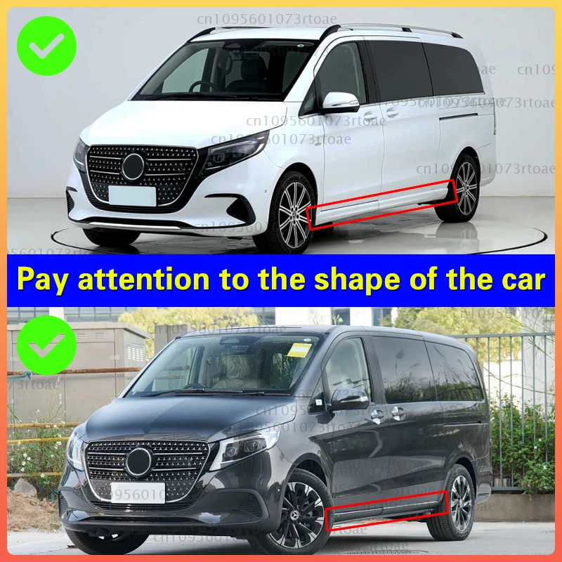 4 قطعة واقيات الطين للسيارة لمرسيدس بنز V-Class W447 EQV V300 2024 ~ 2026 اللوحات الطينية درابزين مضيئة رفرف عجلة سبلاش الحرس الملحقات #2