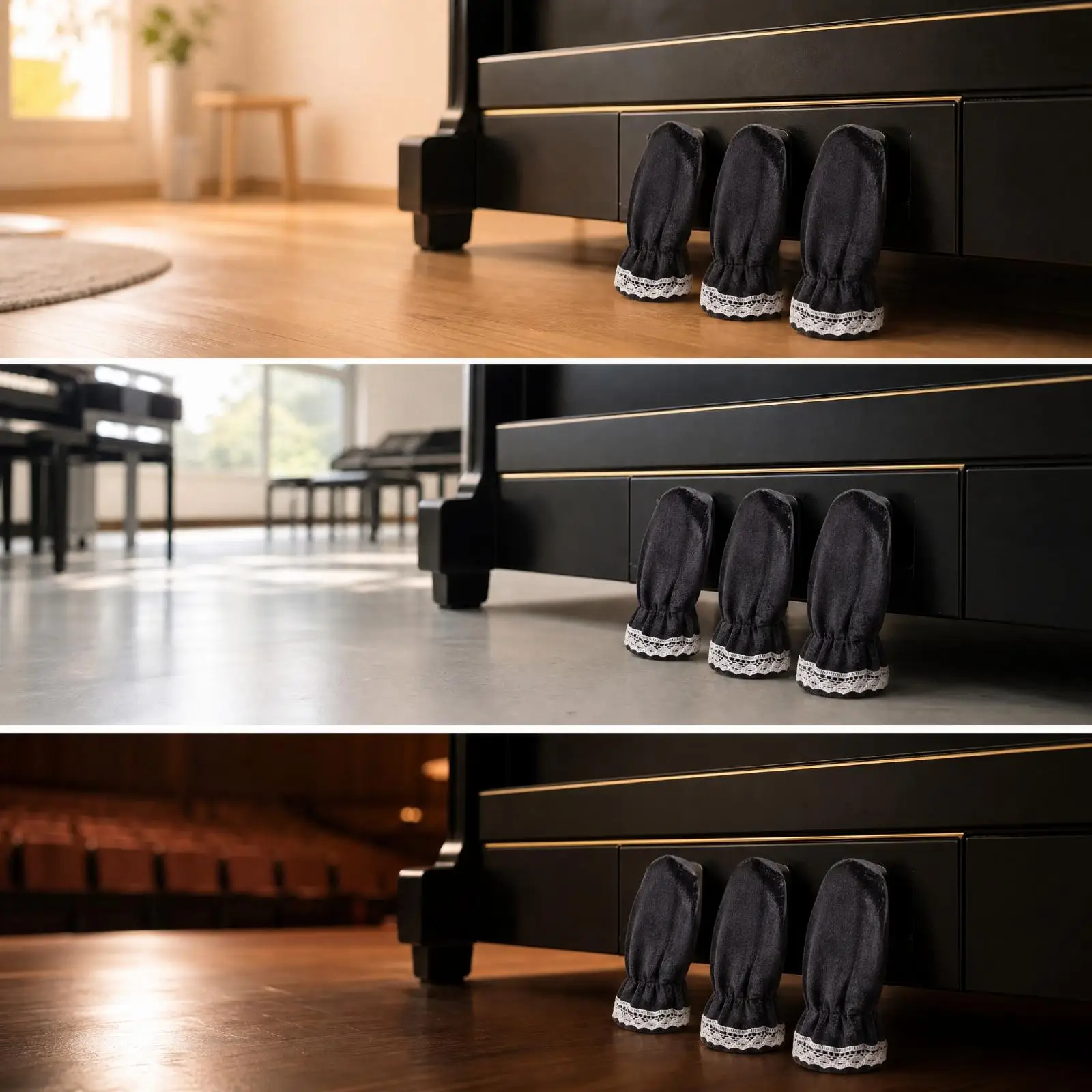 Soft Velvet Piano Pedal Cover for Electric Keyboard Dust Protection Universal Fit