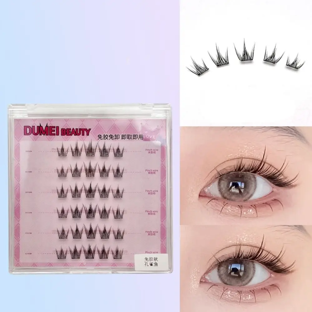 Sweet Self-adhesive Lash Clusters DIY Reusable Glue Free Fake Lashes Long Lasting Makeup False Eyelash Clusters Grafting Lashes
