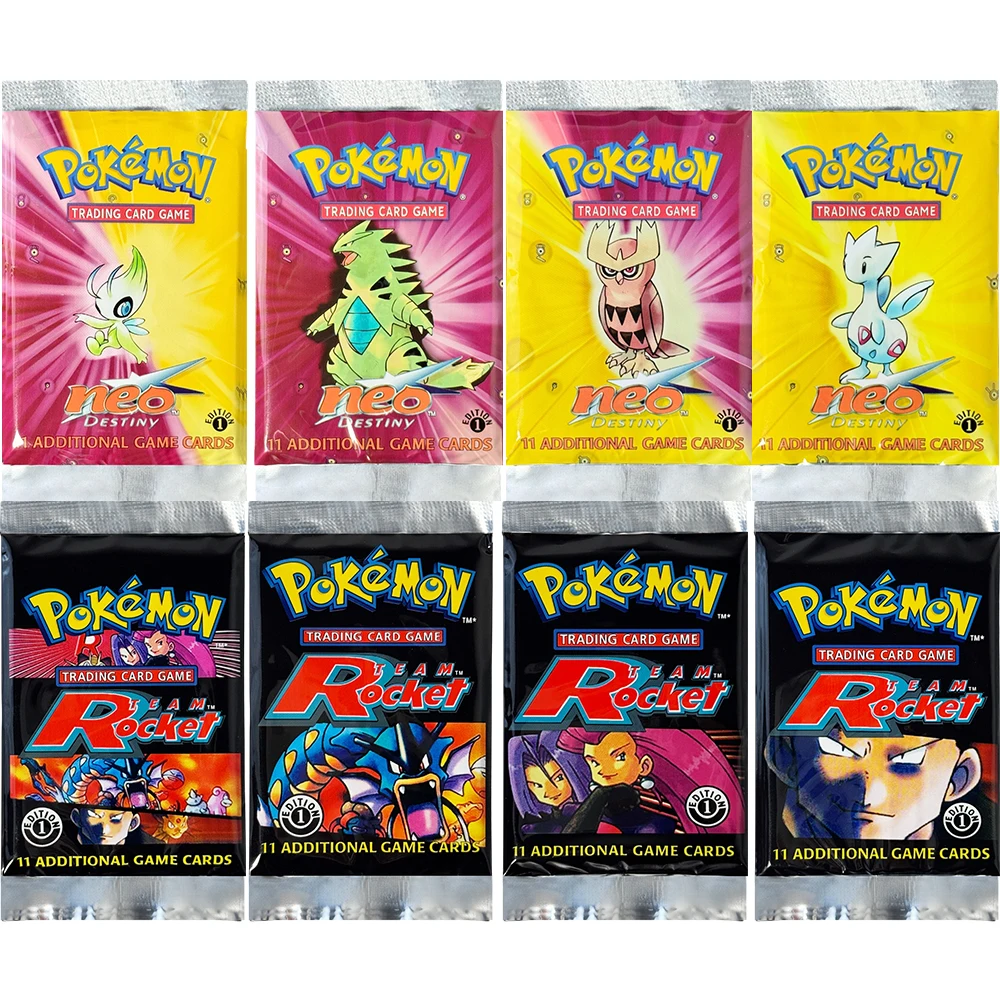 

1st Edition Team Rocket/Neo Destiny Booster packs UNOPENED Pokemon 8models 1Box 36Packs Game Proxy cards Collecting toy gifts