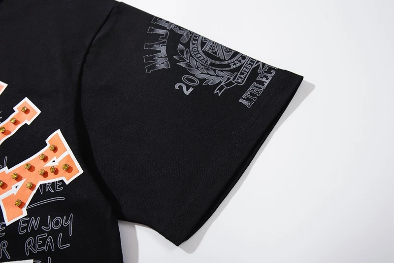 Y2K Streetwear Oversized Half-Zip Poloshirts für Männer, Bunter Glänzender Diamant-Graffiti-Druck, Locker Sitzend, Hip-Hop Casual T-Shirt – Detail 10