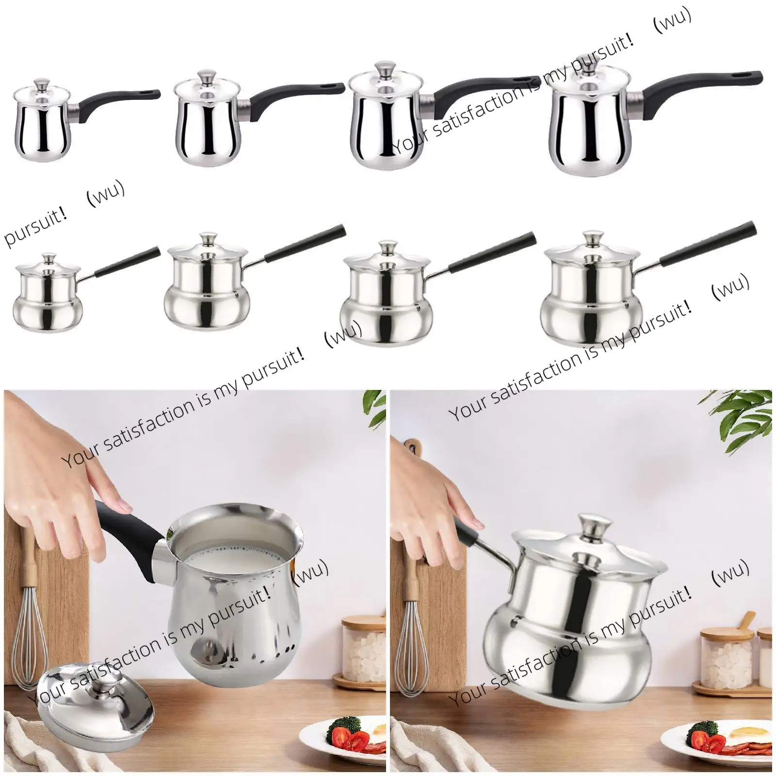 Coffee Pot with Handle Butter Melt Pot Milk, Warmer Camping Home Kitchen Office Dining Room