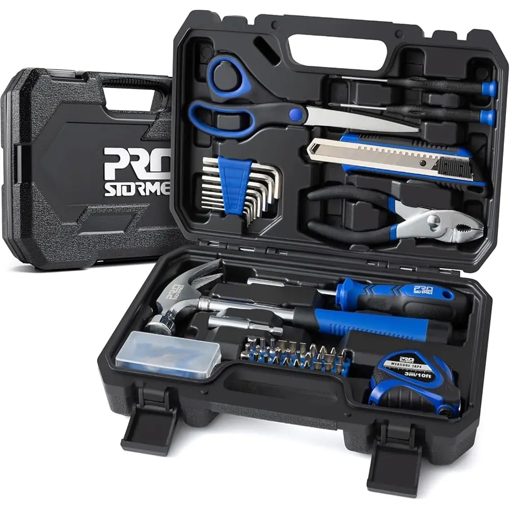 

93-Piece Tool Kit, Basic Household Repair Tool Set With Toolbox Storage Case, Smter Tool Box Kit For Homeowners And College