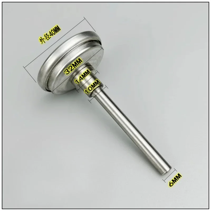 0-50  L 50MM 1/4PT Bimetal Thermometer Water Thermometer Small Surface 40MM Stainless Steel 304 Material Small Axial WSS Series