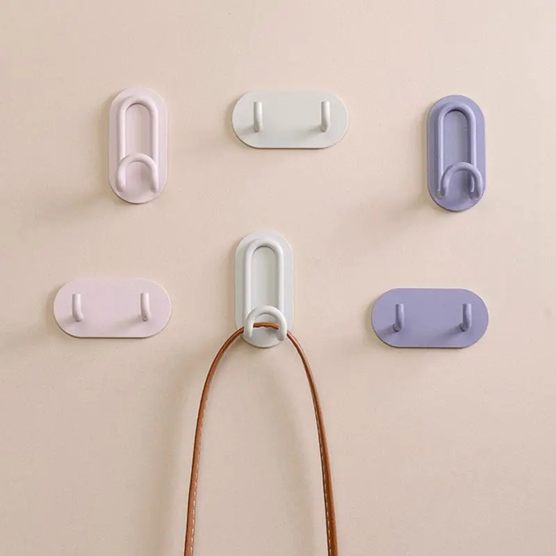 Punch Free L-shaped Hook Self-adhesive Wall Hook Multi-function Cloth Hanger Towel Scarf Coat Hook Rack Kitchen Bathroom Holder