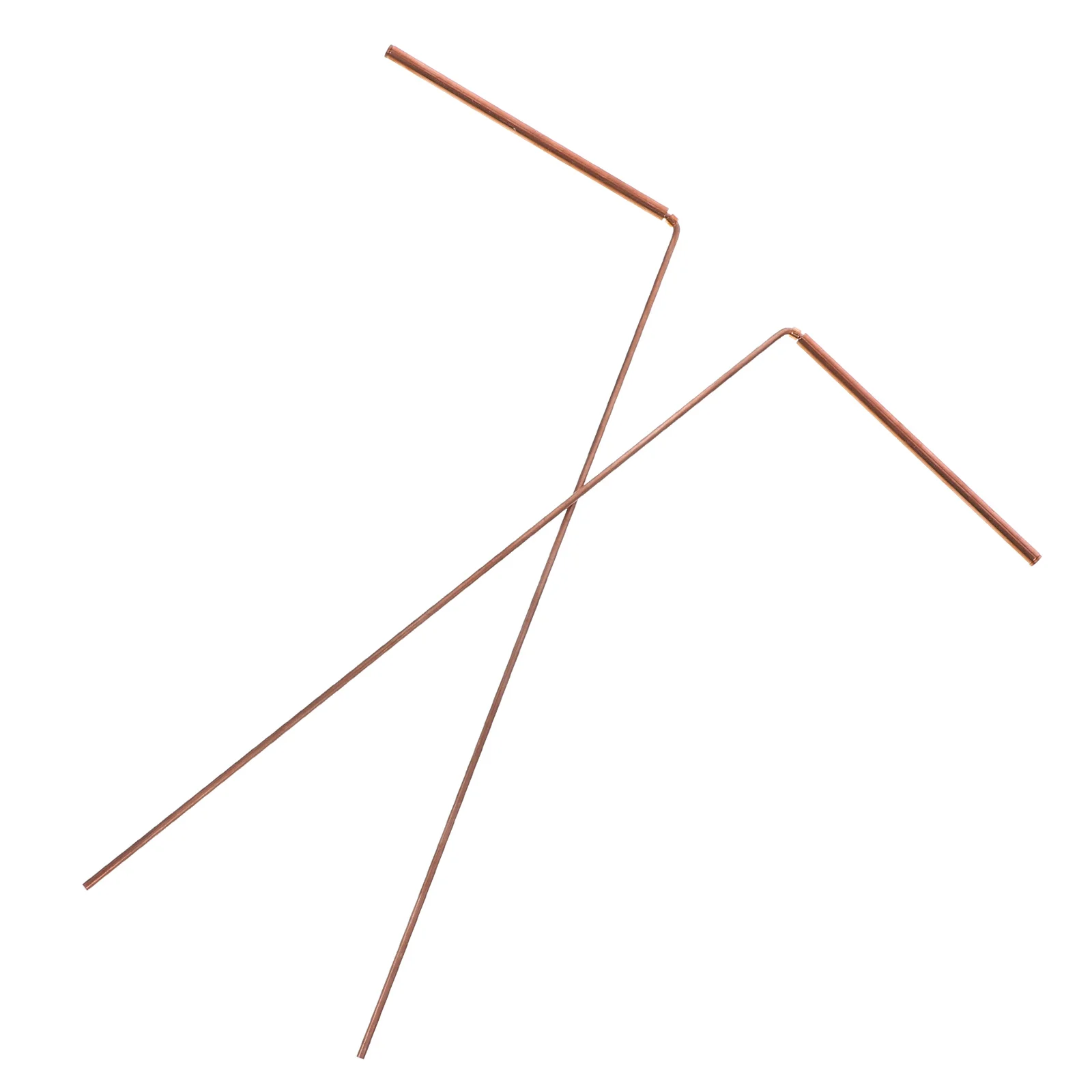 

2 Pcs Copper Brass Dowsing Rods for Ghost Hunting Water Divining Gold Locating Strong Material Small Size Long Handle
