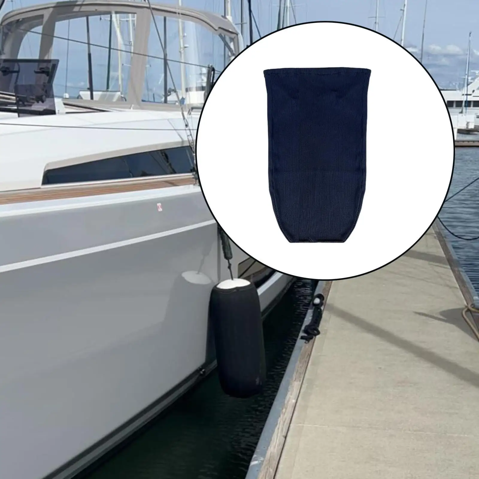 

Boat Fender Cover Heavy Duty Protective Socks for Center Rope Tube Double Eye 33.46inchx17.72inch Fender Yachts Outdoor Sports