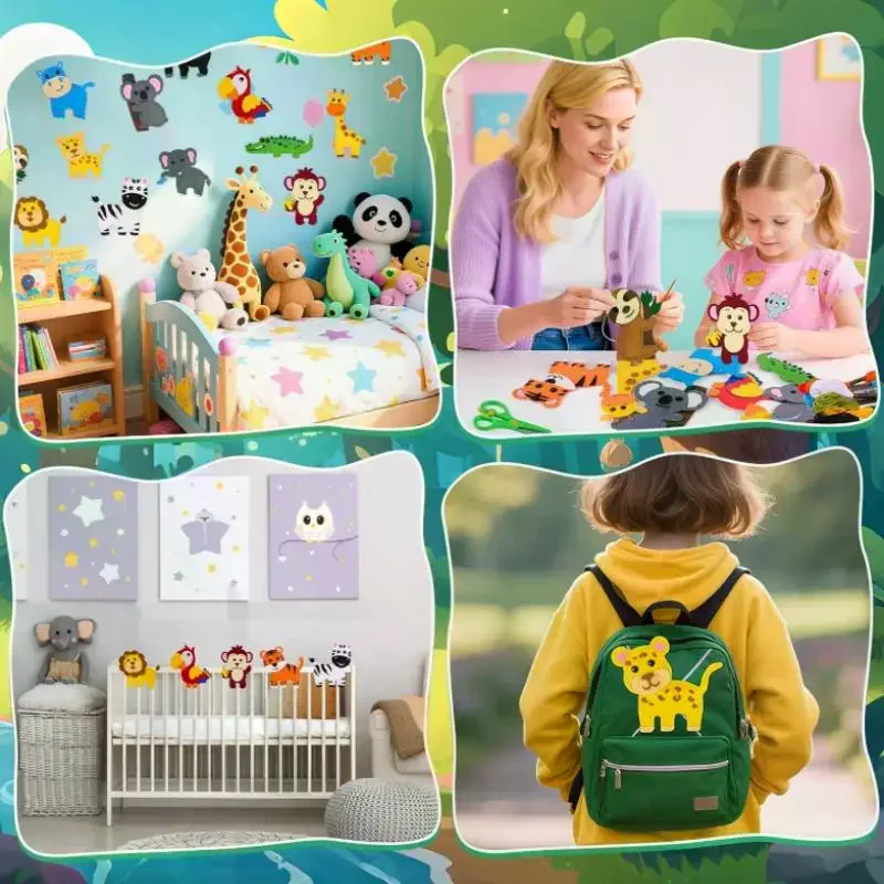 Bosdieren Knutselset Boswezens DIY Naaien Vilt Pluche Dieren Voor Kinderen Beginners Educatieve Naaiset Meisje Kunst Speelgoed