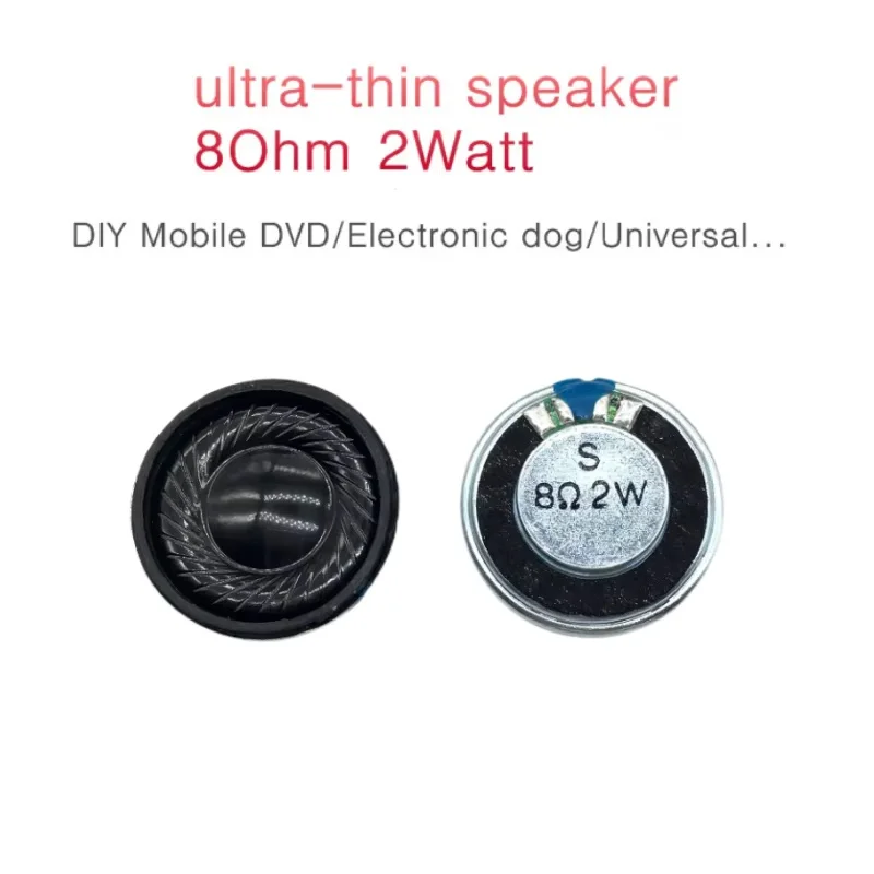 2PCS 8R2W Speaker 8Ohm 2Watt 2.8cm Diameter 28mm Small Connector Mobile DVD Electronic dog Universal Connector