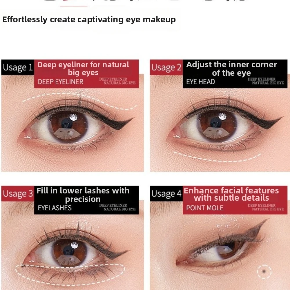 Durable Super Slim Liquid Eyeliner Waterproof Long Lasting Eyeliner Pencil Smooth Quick Dry Eye Makeup Tools Lower Eyelash