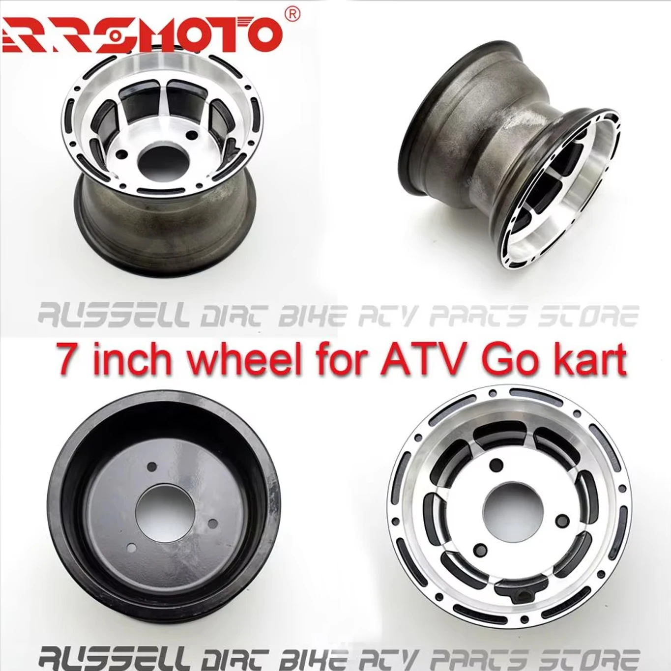 

3 / 4 holes ATV Quad 7" aluminum alloy wheel rim 88mm / 78mm for Tire 16x8-7 Wheel Go karting 4 wheeler Accessories Spare parts